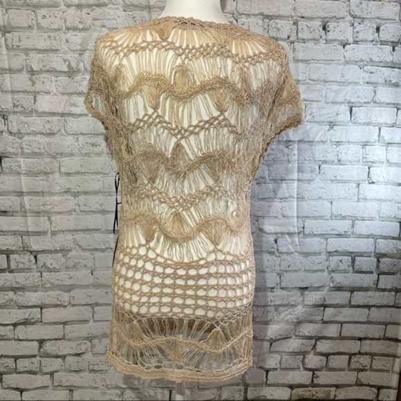 DOLCE CABO Sand Crochet Top Small - Picture 4 of 11